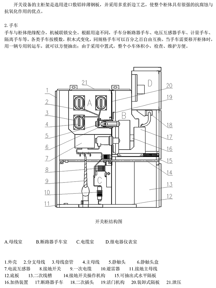 KYN28A-12高壓開關柜結(jié)構圖，咨詢熱線：4000551777　QQ:3176885416